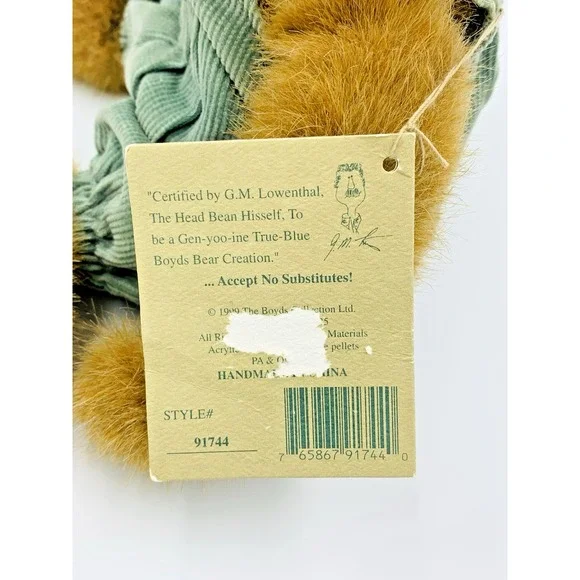 Retired Boyds Bears Forrest B. Bearsley Collectible Plush Jointed Teddy Bear - Picture 10 of 10